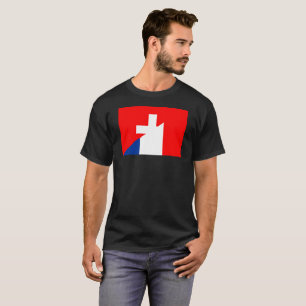 Camiseta símbolo medio del país de bandera de suiza francia