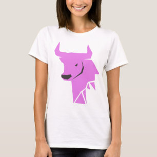 Camiseta Símbolo Minimalista Toro Rosa