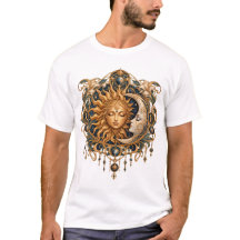 Símbolo místico Art Nouveau del sol y la luna cele
