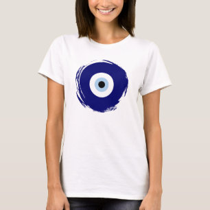 Camiseta Símbolo moderno del ojo azul maligno para la buena