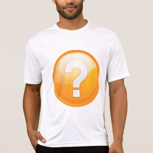 Camiseta Símbolo moderno en negrita con interrogante naranj