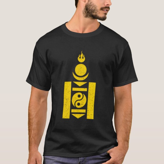 Camiseta Símbolo mongoleño de Mongolia Soyombo (Anverso)