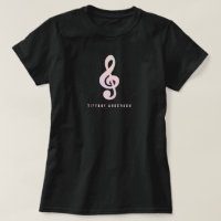 Símbolo musical rosado pastel música Art Monograma
