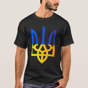 Camiseta Símbolo nacional de tridente de Ucrania Blu de ban