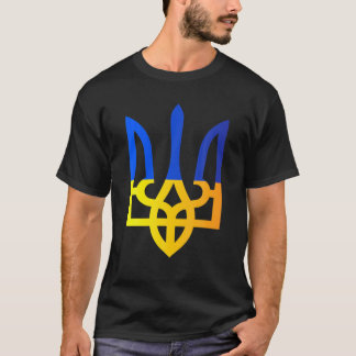 Camiseta Símbolo nacional de tridente de Ucrania Blu de ban