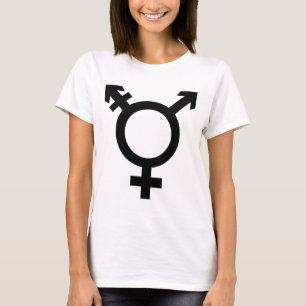 Camiseta Símbolo negro del transexual