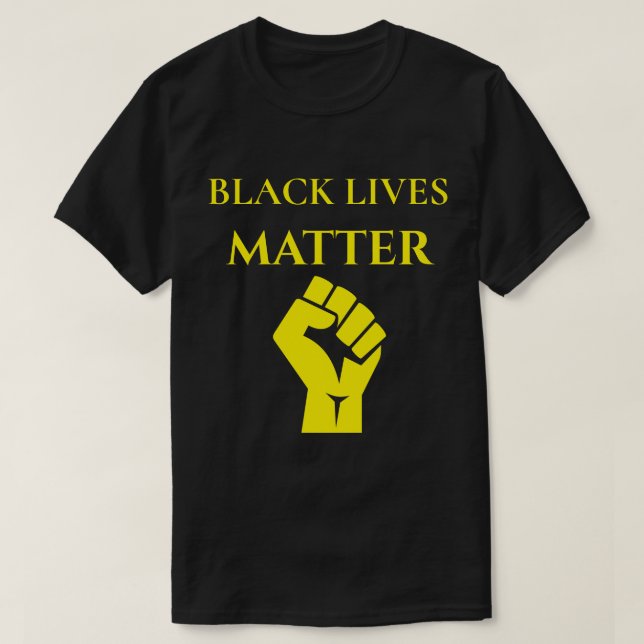 Camiseta Símbolo negro y amarillo de las vidas negras (Diseño del anverso)