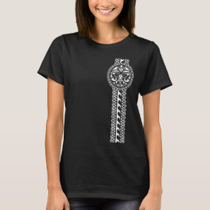 Camiseta Símbolo neozelandés máscara tribal maorí de la cul