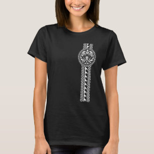 Camiseta Símbolo neozelandés máscara tribal maorí de la cul