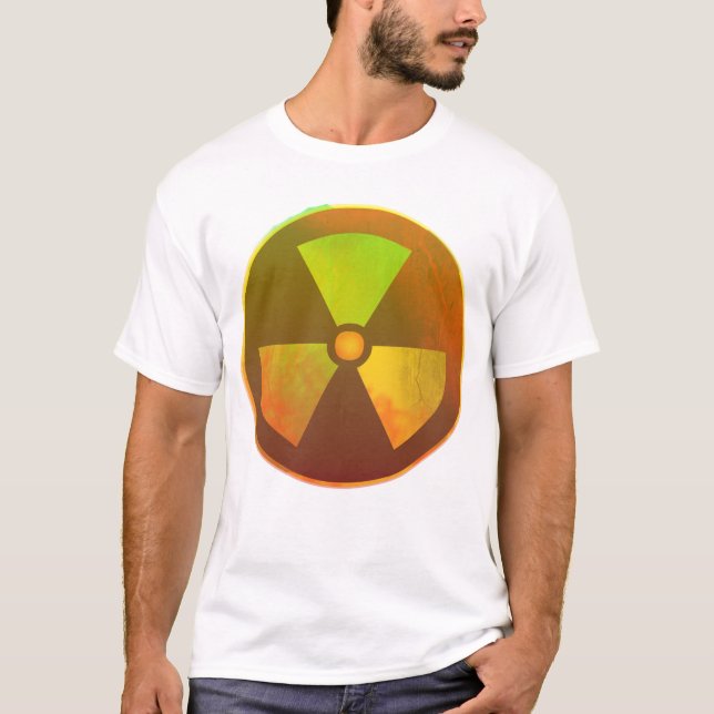 Camiseta Símbolo nuclear brillo radiactivo (Anverso)