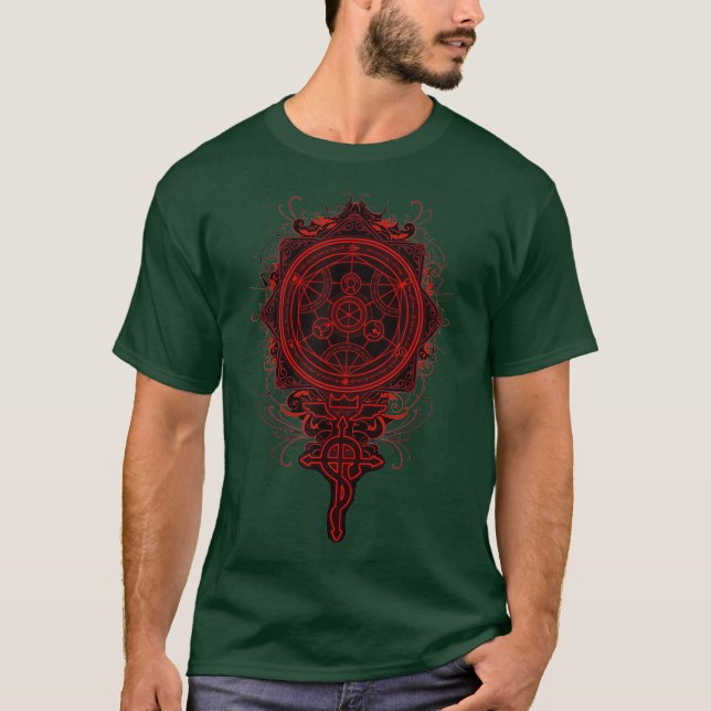 Camiseta Símbolo oculto de alquimia de geometría sagrada (Anverso)