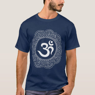 Camiseta Símbolo Om Aum Ohm Hindu Mandala Medición de Yog