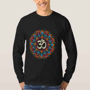 Camiseta Símbolo Om Aum Ohm Hindu Mandala Yoga Meditation N