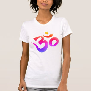 Camiseta Símbolo Om Colores Brillantes Tee femenino