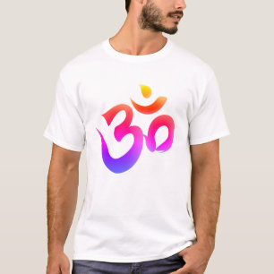 Camiseta Símbolo Om Colores brillantes Tee masculino