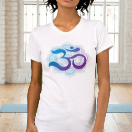 Camiseta Símbolo Om Mandala Flor Yoga Blanco