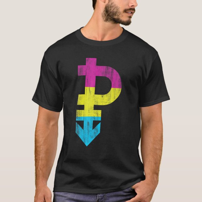 Camiseta Símbolo pansexual orgullo LGBT (Anverso)