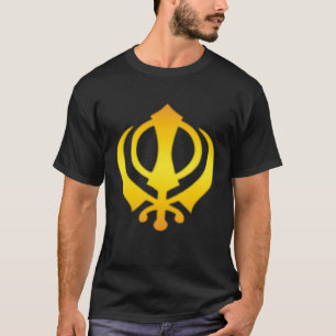 Camiseta Símbolo pequeño khanda sikh Chakkar Chakra Kirpans