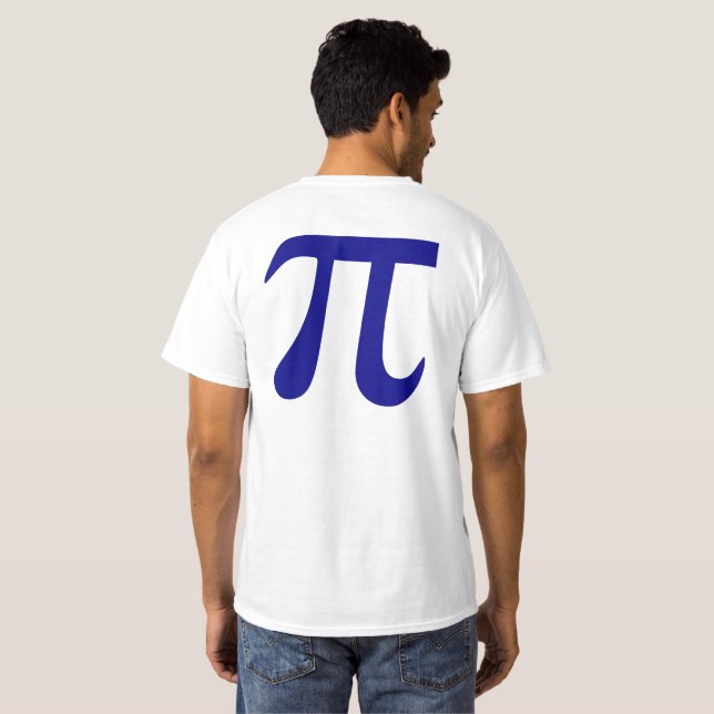 Camiseta Símbolo Pi Azul Marino (Reverso completo)
