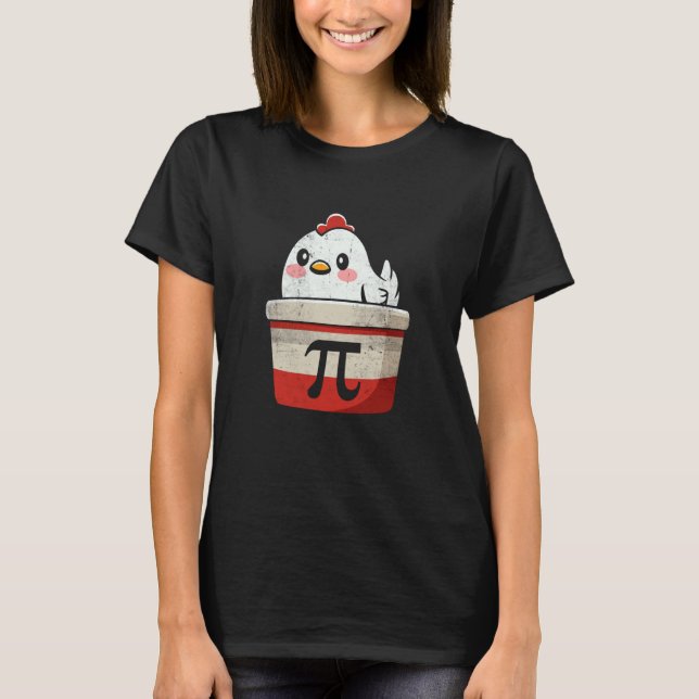 Camiseta Símbolo Pi de pastel de pollo  Profesores de matem (Anverso)