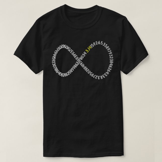 Camiseta Símbolo Pi Infinity , Dia De Pi Gracioso , Math Te (Diseño del anverso)