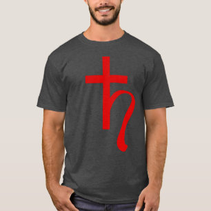Camiseta Símbolo planetario Saturno (rojo)