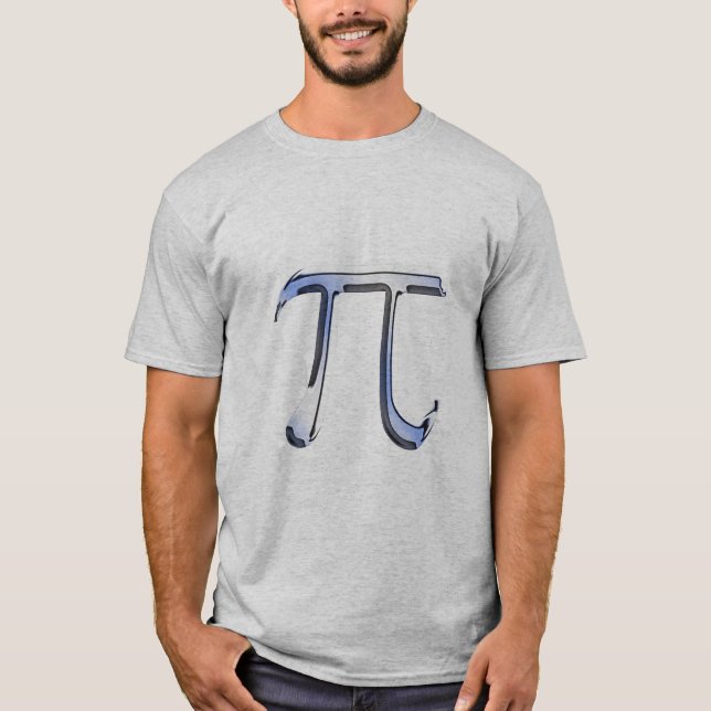 Camiseta Símbolo plateado cromado como Pi en fibra de carbo (Anverso)