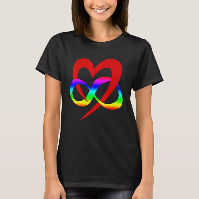 Camiseta Símbolo poliamorio infinito del corazón Lgbt Csd (Anverso)