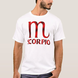 Camiseta Símbolo rojo del horóscopo del escorpión