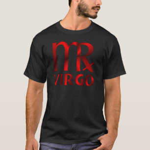 Camiseta Símbolo rojo del horóscopo del virgo