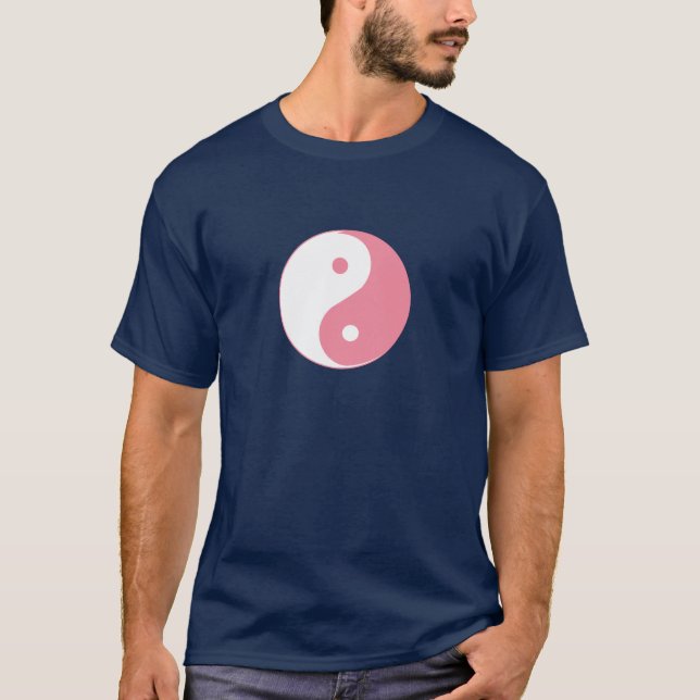 Camiseta Símbolo rosa Yin-Yang (Anverso)