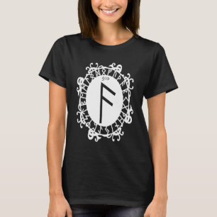 Camiseta Símbolo Rúnico Nórdico ANSUZ Runa Vikinga Símbolo