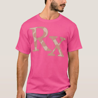 Camiseta Símbolo Rx de farmacia impresa de vaca rosa