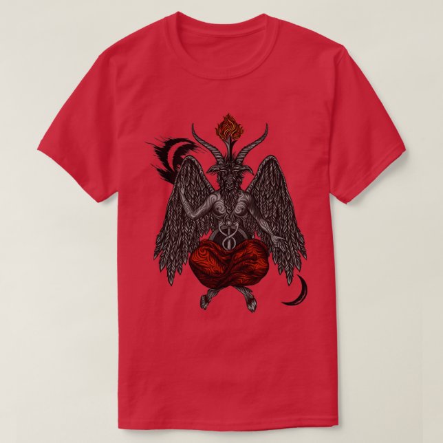 Camiseta Símbolo satánico Demon Baphomet (Diseño del anverso)