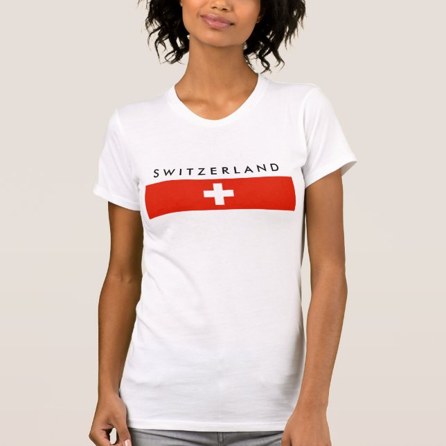 Camiseta Símbolo suizo de la nación de la bandera de país (Anverso)