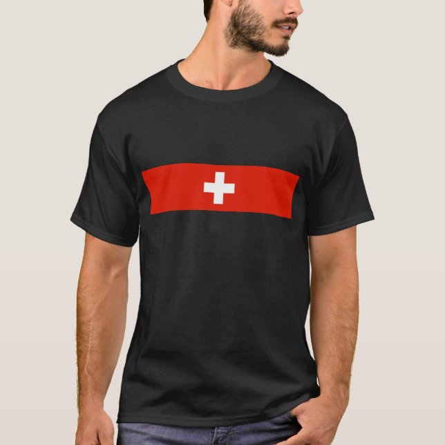 Camiseta Símbolo suizo de la nación de la bandera de país (Anverso)