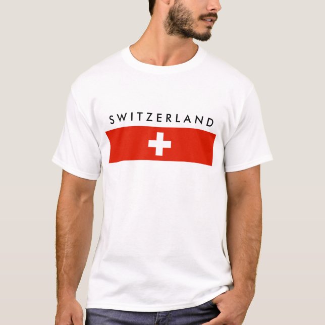Camiseta Símbolo suizo de la nación de la bandera de país (Anverso)