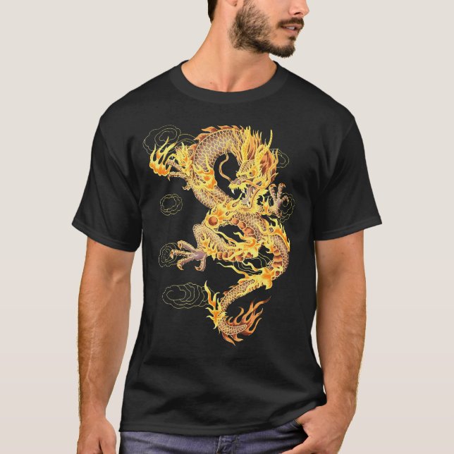 Camiseta Símbolo tradicional chino de dragón de poder y de  (Anverso)