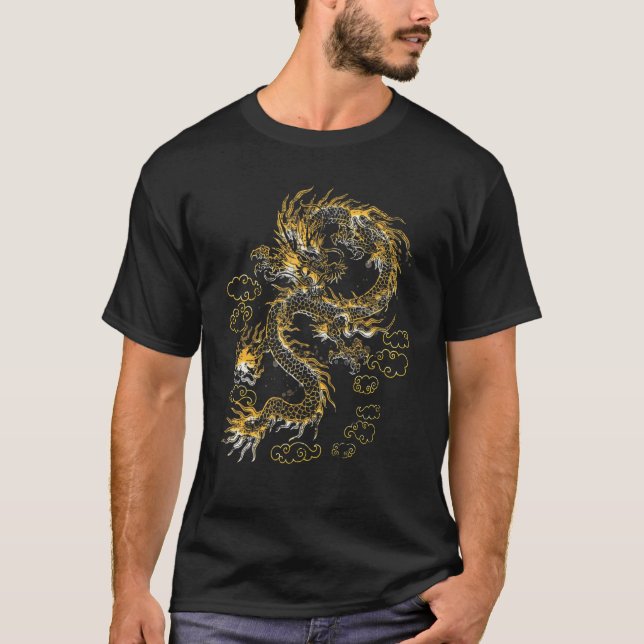 Camiseta Símbolo tradicional chino de dragón de poder y de  (Anverso)