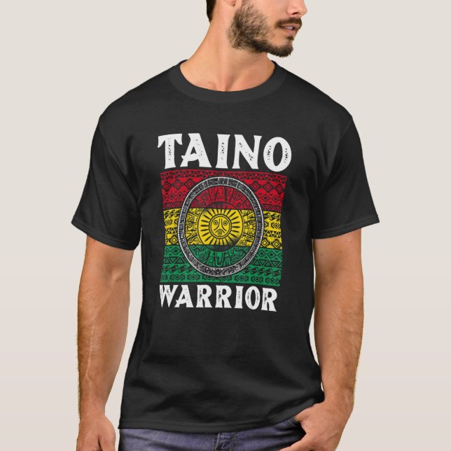 Camiseta Símbolo tradicional de la bandera taína guerrera (Anverso)