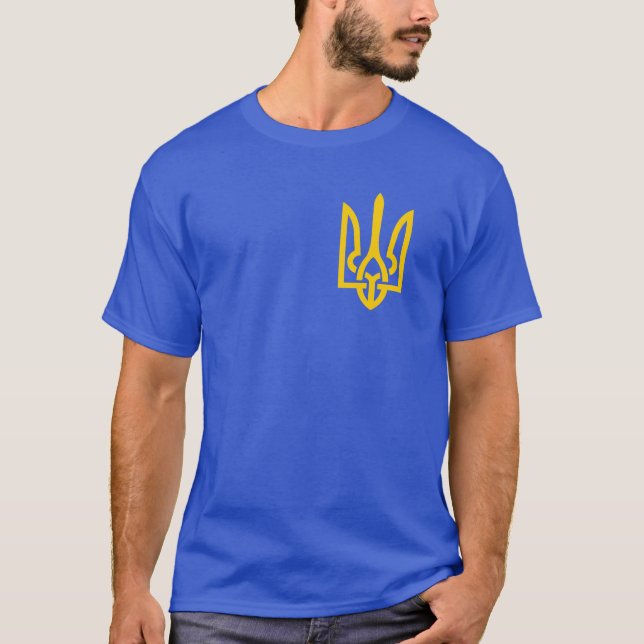 Camiseta Símbolo ucraniano de Tryzub  (Anverso)