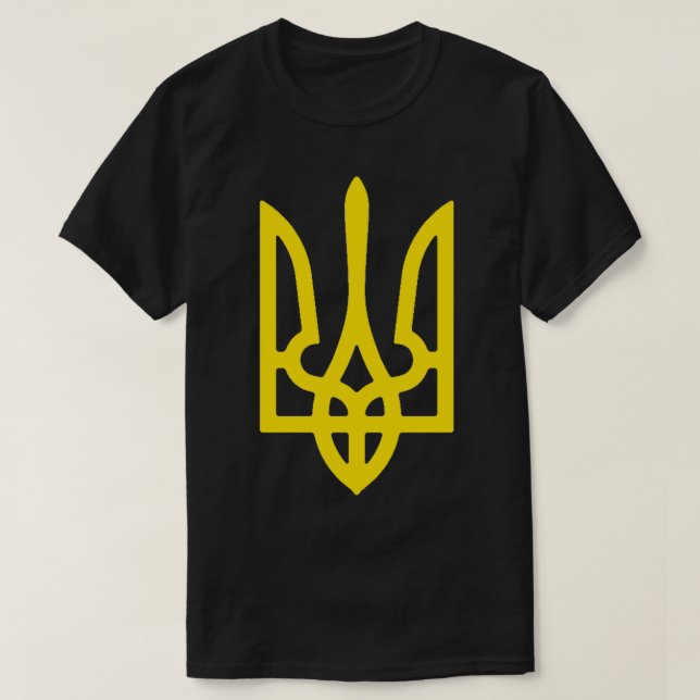 Camiseta Símbolo ucraniano del escudo de armas (Diseño del anverso)