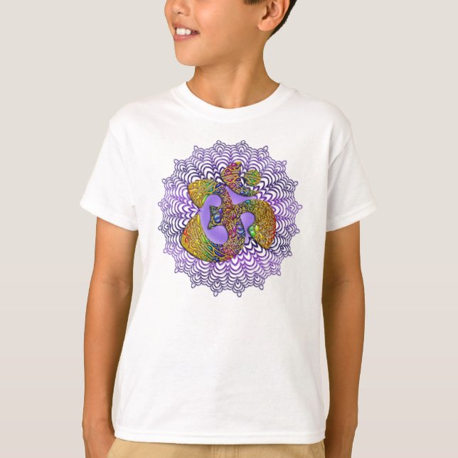 Camiseta Símbolo Universal OM / AUM - Ornamento (Anverso)