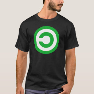 Camiseta Símbolo verde del public domain de Anti-Copyright