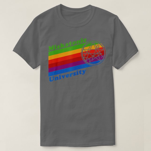Camiseta Símbolo y Universidad miskatónica del arcoiris de  (Diseño del anverso)
