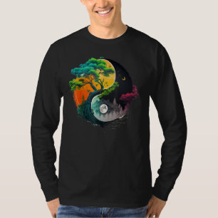 Camiseta Símbolo Yin Yang de taoísmo natural en Zen Taijitu