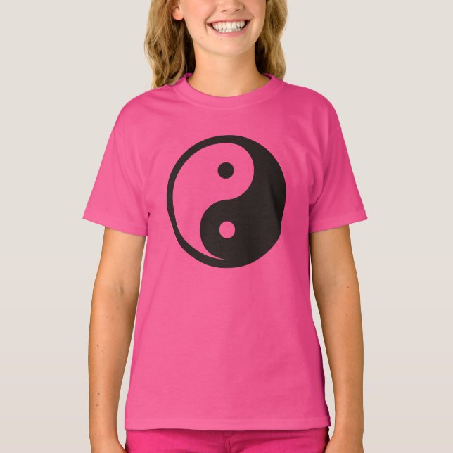 Camiseta Símbolo Yin Yang - diseño de tatuajes sólidos (Anverso)