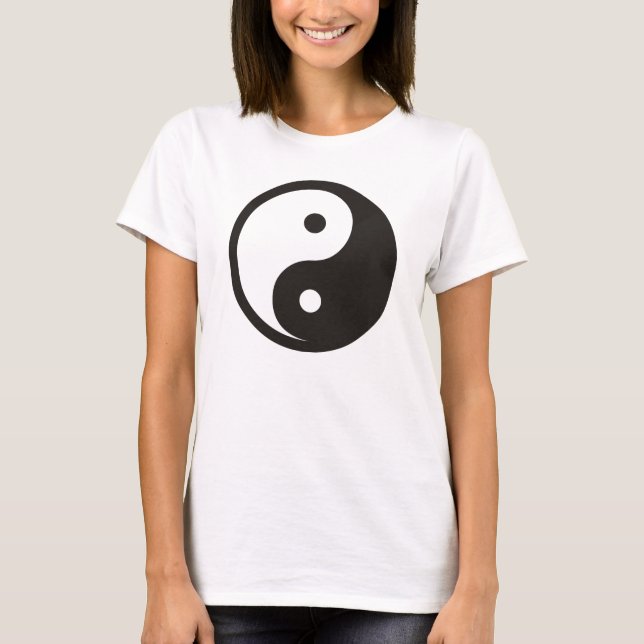 Camiseta Símbolo Yin Yang - diseño de tatuajes sólidos (Anverso)