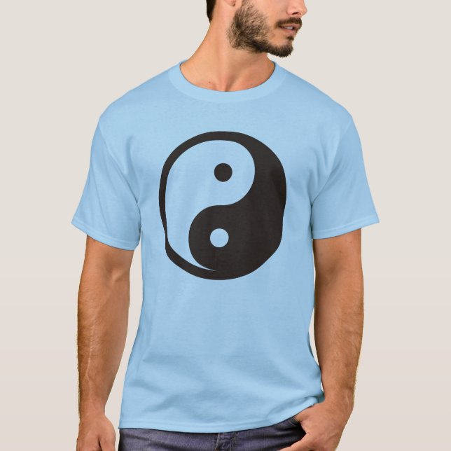 Camiseta Símbolo Yin Yang - diseño de tatuajes sólidos (Anverso)