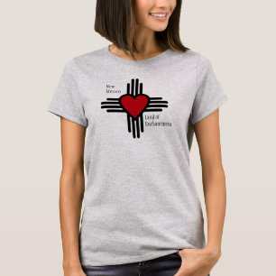 Camiseta Símbolo Zia Sun con corazón de Nuevo México